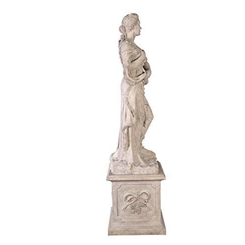Design Toscano Winter Woman of The Four Seasons Garden Statue Set 24" Wide 88" Tall Ancient Ivory