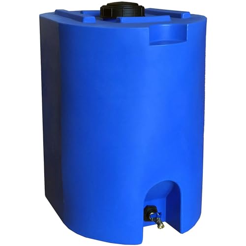 WaterPrepared 3 Pack 55 Gallon Stackable Water Tank Blue