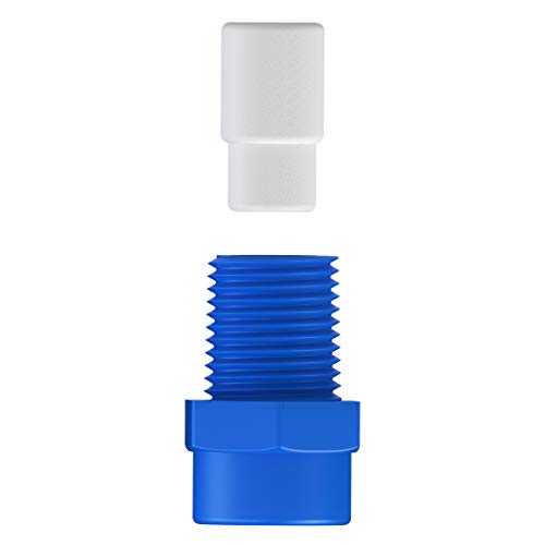 Tefen Plastic Fogger Misting Nozzles with Poly Filter 1/8" NPT 1.5GPH 1000 Pack Blue