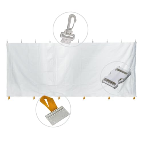 TentandTable 20' x 20' Waterproof Sidewall Kit for Canopy Tents, White