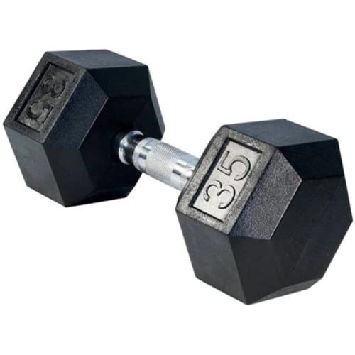 Gronk Fitness Rubber Hex Dumbbell Set - Pairs - 5-50lbs