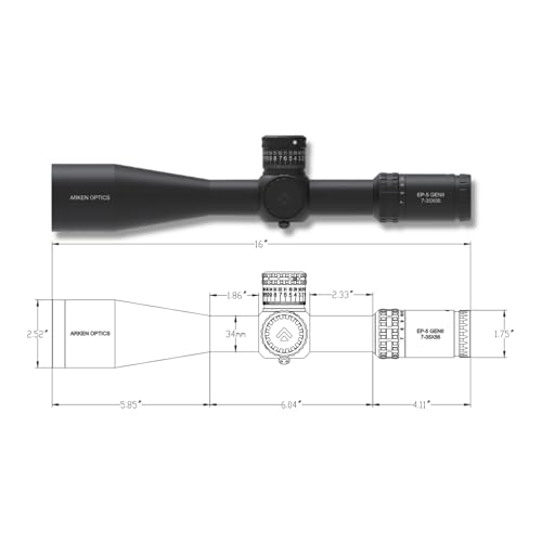 Arken Optics EP5 Gen 2 7-35x56 FFP Long Range Rifle Scope Black