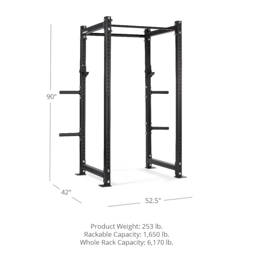 Titan Fitness X-3 Series Tall Bolt-Down Power Rack 36-in. Depth Black