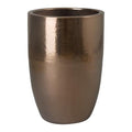 Emissary Gold Stoneware Round Planter 23in L x 32in H