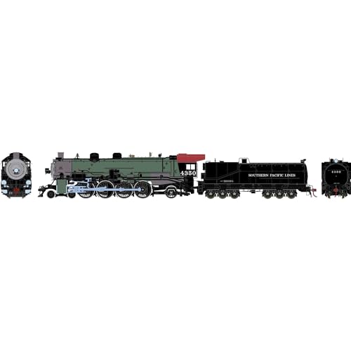 Athearn HO 4-8-2 MT-4 Locomotive DCC & Sound Green Boiler #4350