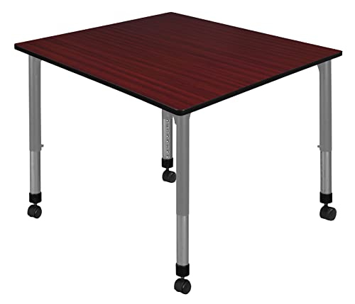Romig Kee 48" Adjustable Mobile Classroom Table Mahogany/Grey