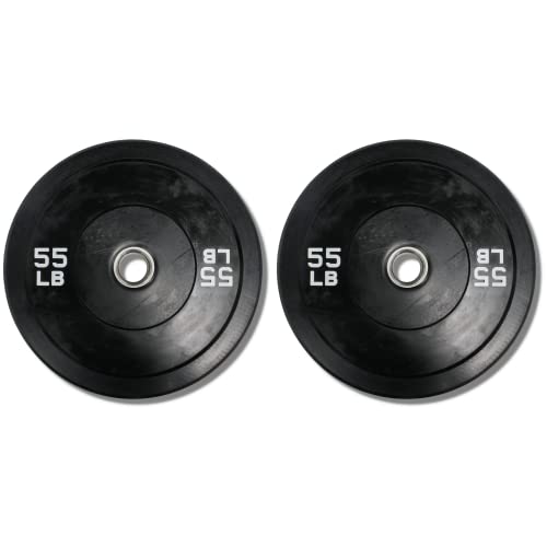 Ader Solid Black Rubber Bumper Olympic Plates Set 370LB Set