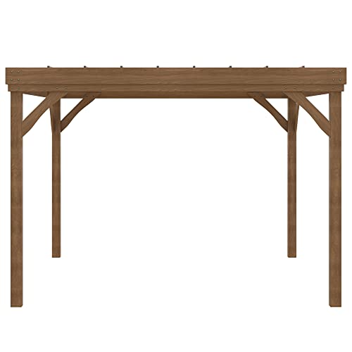 Outsunny 10' x 12' Outdoor Pergola Wood Gazebo Brown
