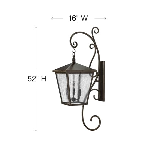 Hinkley Trellis Collection Four Light Outdoor Wall Mount Regency Bronze