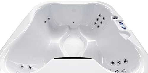 Luxuria Spas Augusta 4 Person 28-Jet Plug and Play Hot Tub Midnight Opal/Coffee