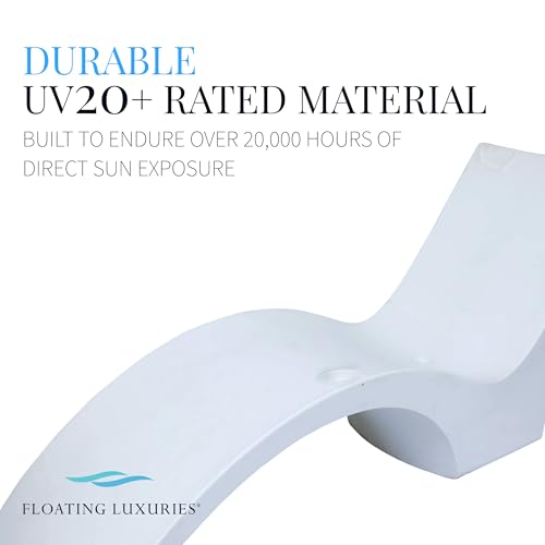 Floating Luxuries Kai Shelf Lounger Set of 2 Arctic White