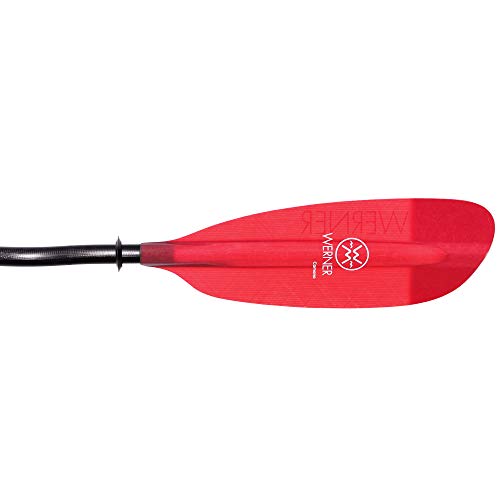 Werner Camano Fiberglass Touring Sea Kayak Paddle Red