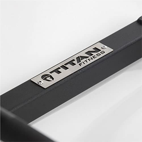 Titan Fitness Hex Trap Barbell 2-inch Olympic 800 LB Rated Knurled Grips - Deadlifts, Rows, Squat Jumps