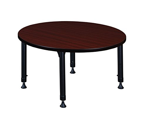 Regency Height Adjustable Round Classroom Table 36" Redwood