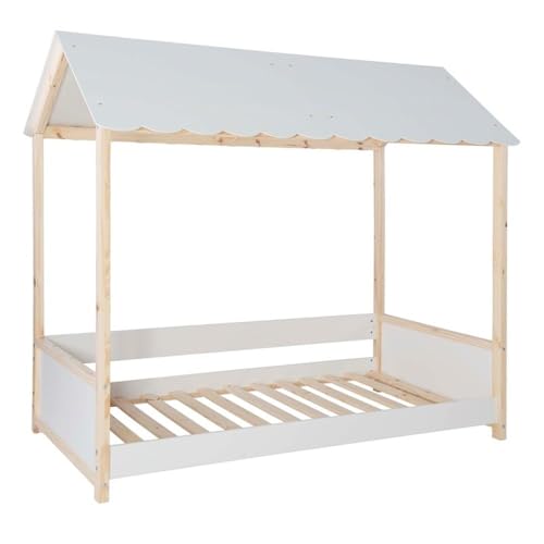 Home Square 2-Piece Twin Youth House Bed & Bookcase Set White