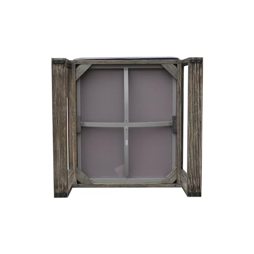 Courtyard Casual North Shore 3 Piece Bistro Set - 1 Side Table & 2 Club Chairs, Driftwood Gray