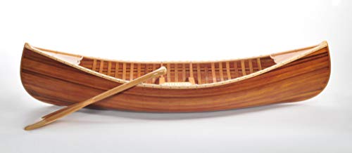 HomeRoots 20.25" x 70.5" x 15" Wooden Canoe with Ribs Matte Finish Wooden