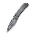WE Knife Polished Gray Orange Peel Textured Titanium Handle