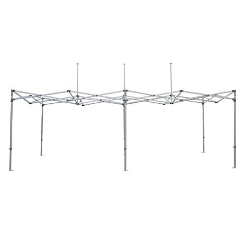 Impact Canopy 10' x 20' Pop-Up Canopy Tent Replacement Aluminum Frame Silver