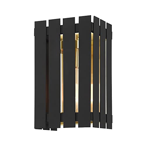 Livex 1 Light Brushed Nickel Outdoor Wall Lantern Nickel