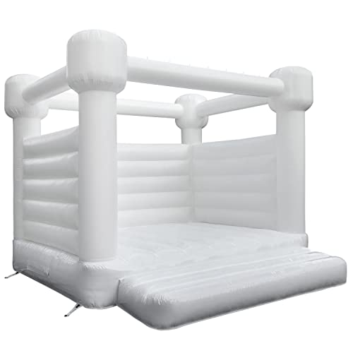Infuntable Inflatable White Bounce House Jumper with Air Blower 13x12x10ft