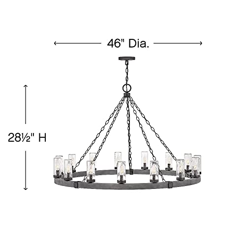 Bailey Street Home Industrial Farmhouse Fifteen Light Chandelier Black