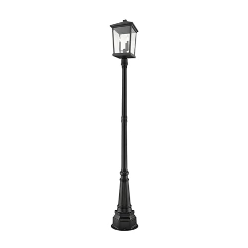 Z-Lite 3 Light Outdoor Pier Mounted Fixture Black