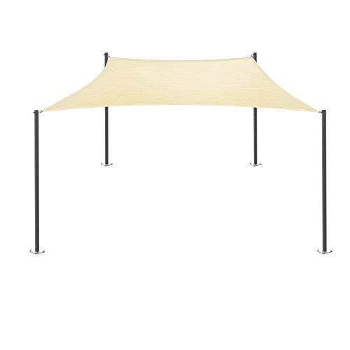 E&K Sunrise 27' x 45' Rectangle Sun Shade Sail Canopy Cover UV Block Beige