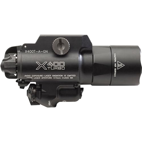 SureFire X400T High-Candela LED WeaponLight with Green Laser Black