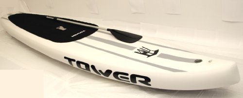 Tower Paddle Boards Tower Xplorer Inflatable Stand Up Paddle Board White Gray
