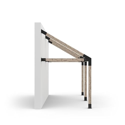 TOJAGRID Grid 30 Double Wall Mount Pergola Kit for 6x6 Wood Posts