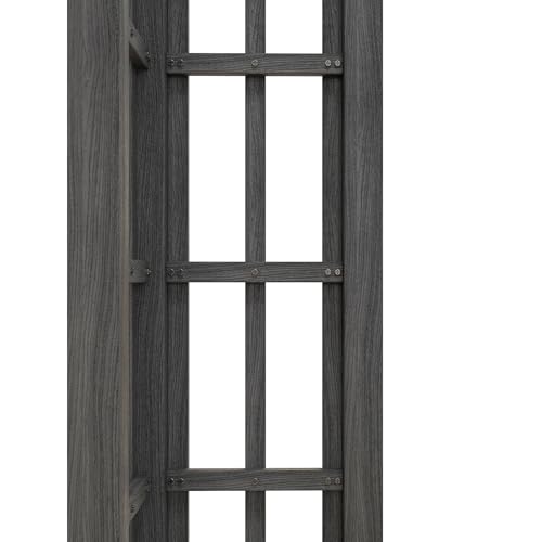 Outsunny 9' x 9' Vinyl Pergola Dark Gray