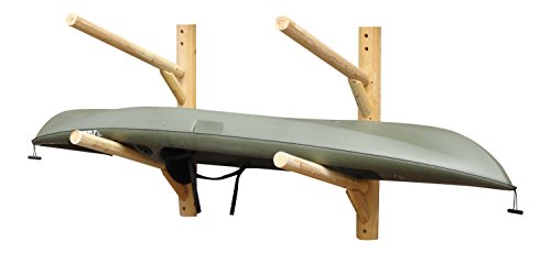 Log Kayak Rack 2 Place Wall Mount Kayak Canoe Rack Canyon Brown