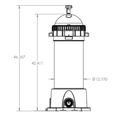 Discount Pool Mart AquaStar Heavy Duty Swimming Pool and Spa Pipeline Cartridge Filter Black
