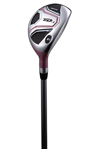 Aspire XD1 Ladies Womens Complete Golf Clubs Set Titanium Driver, Fairway, Hybrid, Irons, Putter, Stand Bag, 3 H/C's Pink