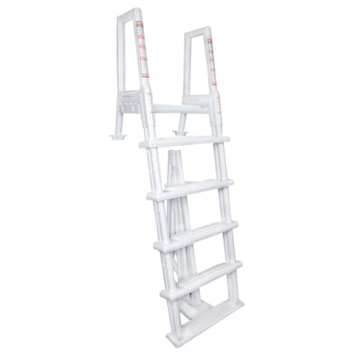 Aqua Select Everest Entry Step System Above Ground Pool 350 Lb Capacity White Steps
