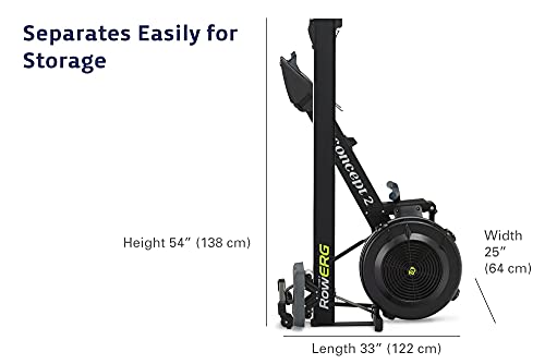 Concept2 RowErg Indoor Rowing Machine - PM5 Monitor, Device Holder, Adjustable Air Resistance, Easy Storage Black