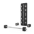 DHT Dynamic Health Tech Dumbbell Barbell Set with Rack Black