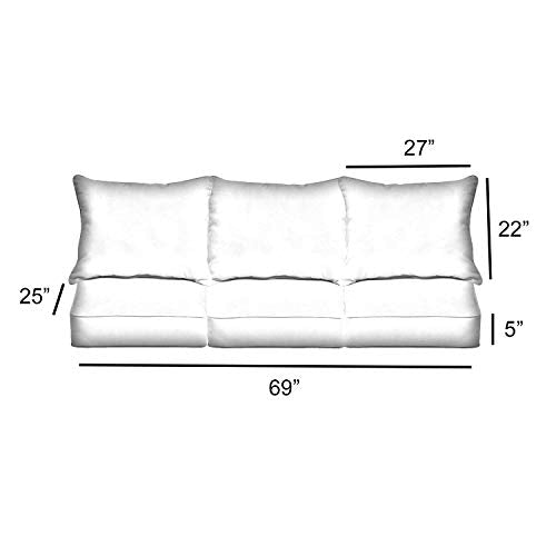 Sorra Home Hayden Outdoor/Indoor Cushion Set 25x23x5 Brown 6 Count