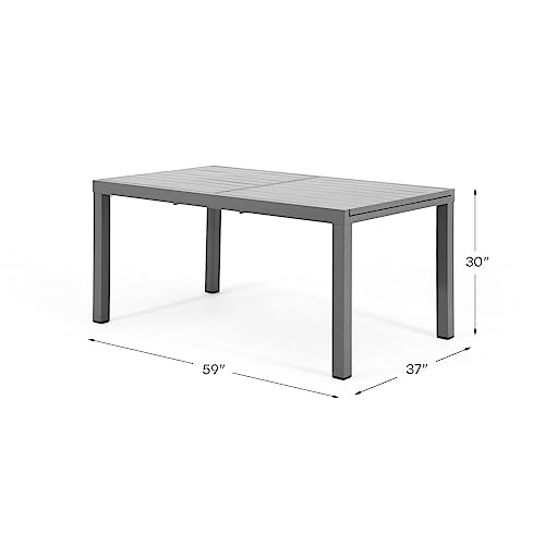 JARDINA Outdoor You Living Salina 9-Piece Aluminum Patio Dining Set for 8 Grey