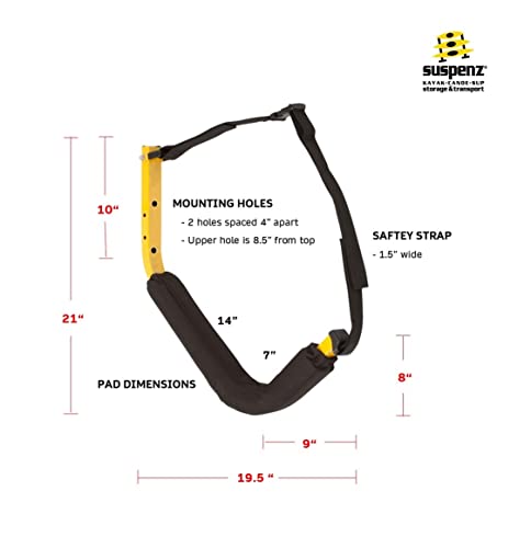 Suspenz Kayak Storage Rack Yellow
