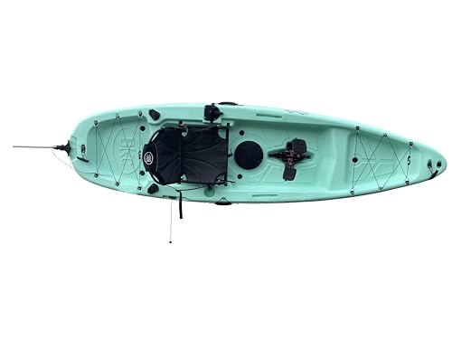 BKC Brooklyn 10.0 Single Pedal Sit On Top Fishing Kayak Teal
