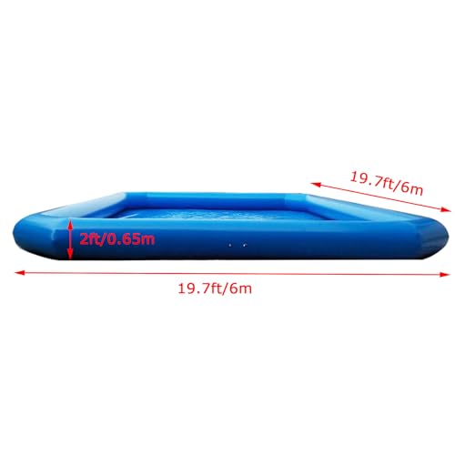 TECHTONGDA Large Inflatable Pool with 110V Blower Blue