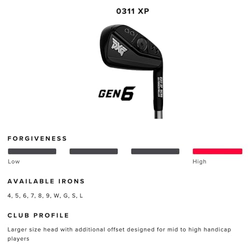 PXG 0311 GEN6 XP Iron Set 7 Clubs Right Hand Regular Flex Graphite Shaft Black