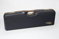 Negrini OU Deluxe Skeet Single Shotgun Case + Tube Set Navy/Tobacco Leather/Navy