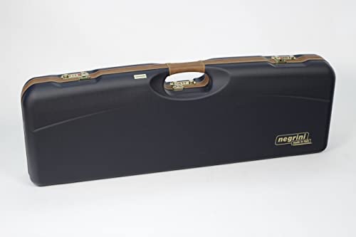 Negrini OU Deluxe Skeet Single Shotgun Case + Tube Set Navy/Tobacco Leather/Navy