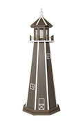 Furniture Barn USA 4' Standard Coastal Gray and White Poly Lighthouse Solar Light