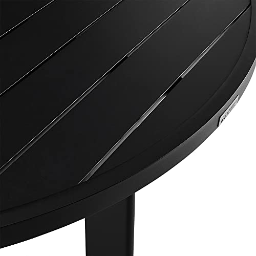 Armen Living Grand Modern 5-Piece Outdoor Patio Dining Set Black