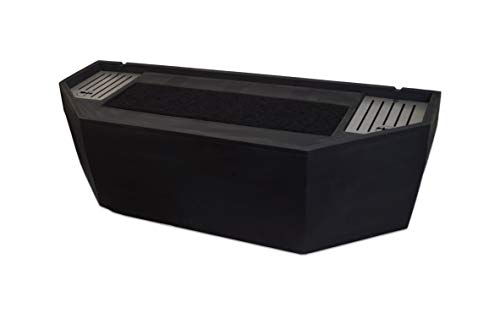 HALF OFF PONDS Elegant Spillway Kit - 36" Lighted Color-Changing Stainless Steel Spillway with 65-Gallon Basin Stainless Steel