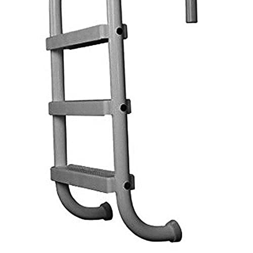 SAFTRON 3 Step Polymer Inground Pool Ladder with Anchor Sockets & Winter Cover Gray